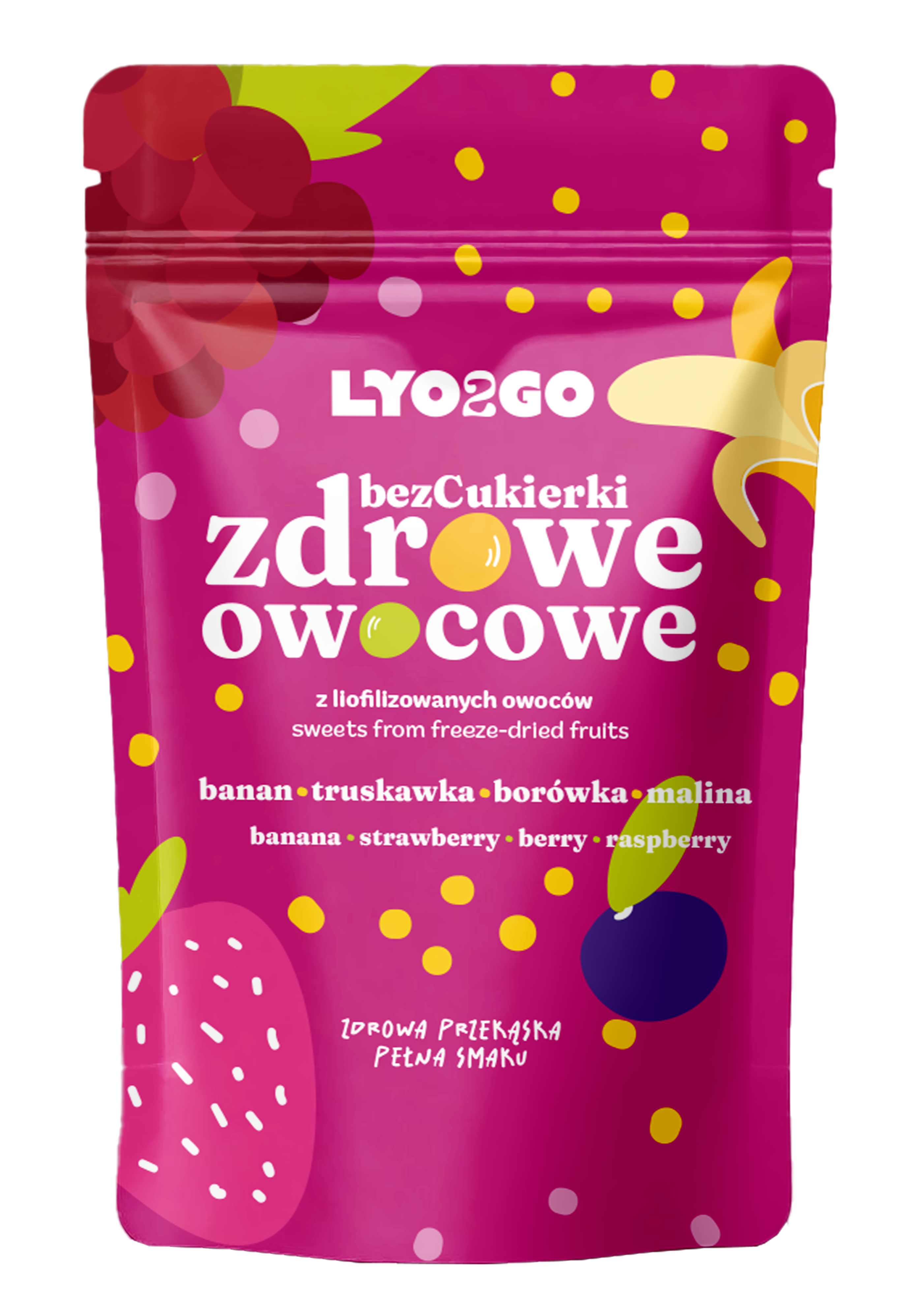 ZDROWE OWOCOWE BEZCUKIERKI ZESTAW DEGUSTACYJNY 6X12g ROZOWE