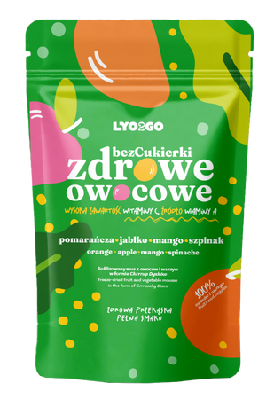 BEZCUKIERKI ZDROWE OWOCOWE - ZIELONE - 12G