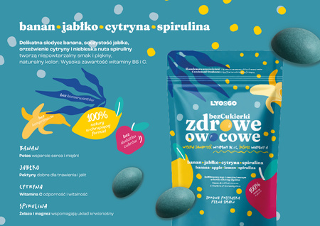 ZDROWE OWOCOWE BEZCUKIERKI ZESTAW 4 SMAKÓW x 20g