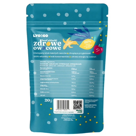 BEZCUKIERKI ZDROWE OWOCOWE - NIEBIESKIE - 20G