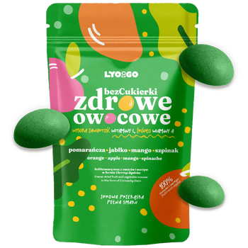 BEZCUKIERKI ZDROWE OWOCOWE - ZIELONE - 20G