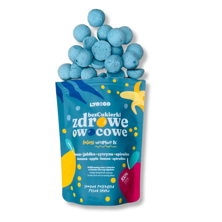 BEZCUKIERKI ZDROWE OWOCOWE - NIEBIESKIE - 20G