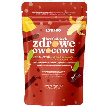 BEZCUKIERKI ZDROWE OWOCOWE - SZARLOTKA - 12G