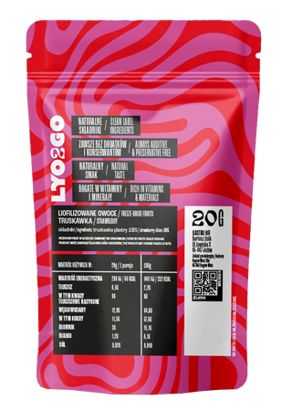 TRUSKAWKA LIOFILIZOWANA PLASTRY 20G