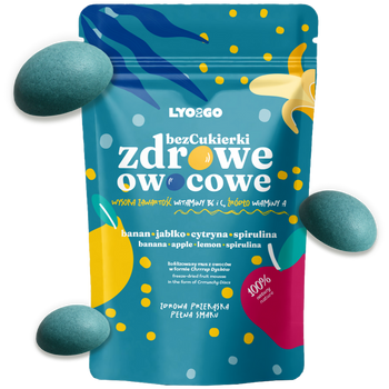 ZDROWE OWOCOWE BEZCUKIERKI LIOFILIZOWANE NIEBIESKIE 20g