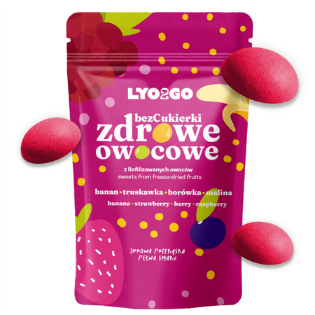 ZDROWE OWOCOWE BEZCUKIERKI ZESTAW 4 SMAKÓW